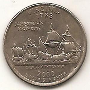 JAV. 1/4 dolerio ( Virdžinija ) ( 2000 ) XF